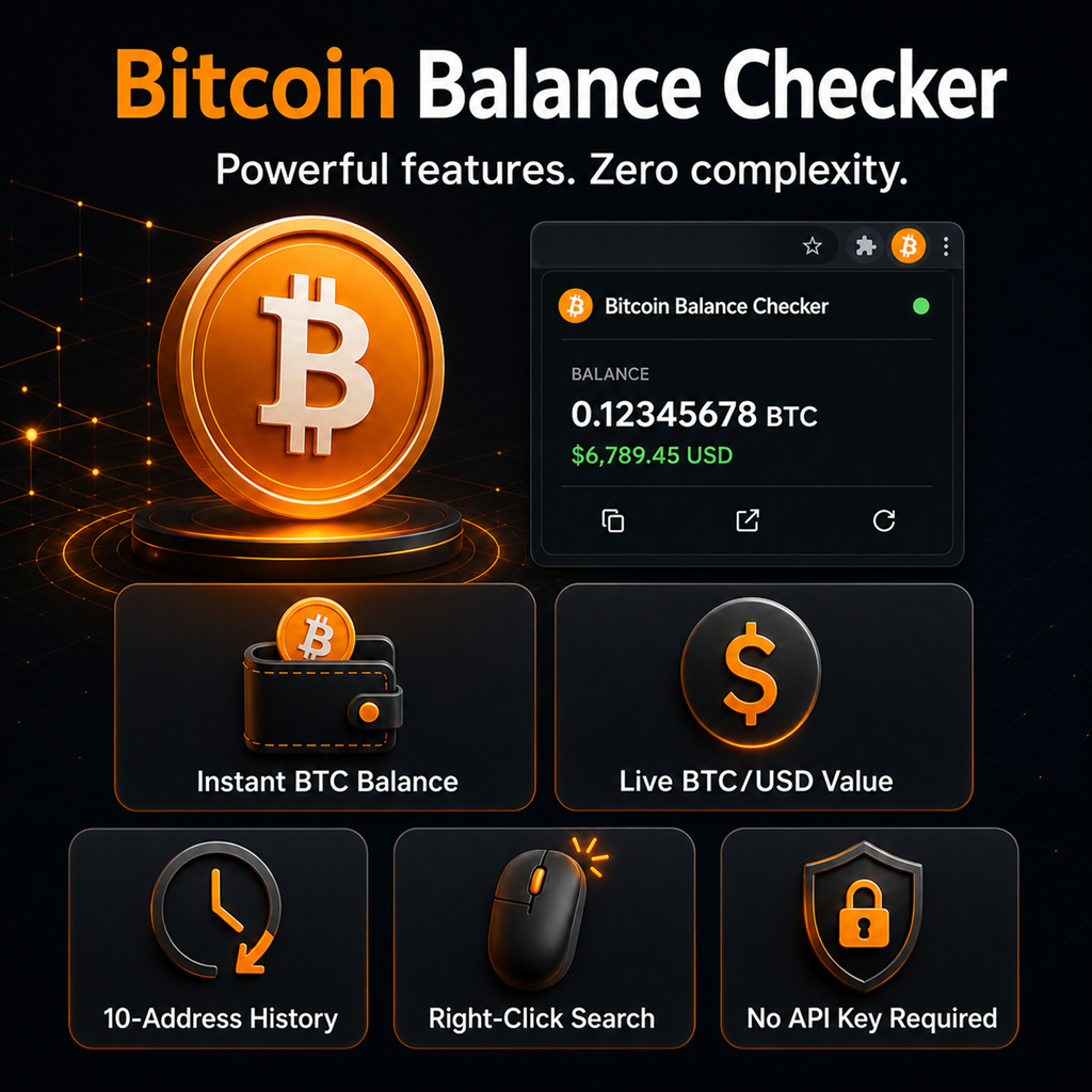 Bitcoin Balance Checker extension feature preview